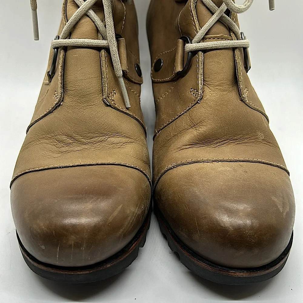 Sorel Joan of Arctic Alpine Ash Lace Up Wedge Boots Shoes **Size 9**🌸🌸 - Picture 8 of 8